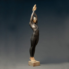 The Triathlete, 36" Bronze.